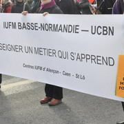 Caen, banderole de l'IUFM