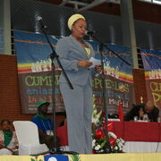 Grande ovation pour Piedad Cordoba au meeting