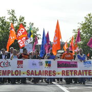 Caen, tête de cortège quai Vendeuvre