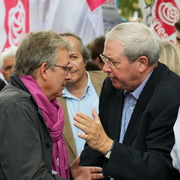 Pierre Laurent (PCF) et Jean Paul Huchon