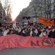 Non à la guerre en IRAK, manifestation à PARIS