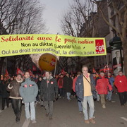 Non à la guerre en IRAK, manifestation à PARIS