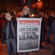 Contre la guerre en IRAK, manifestation à PARIS