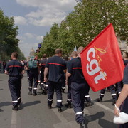 Manifestation contre la privatisation des services publics à Paris