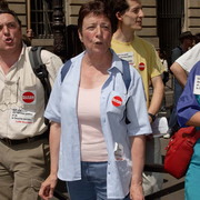 Manifestation contre la privatisation des services publics à Paris