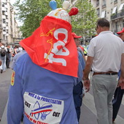 Manifestation contre la privatisation des services publics à Paris