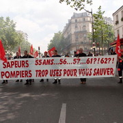 Manifestation contre la privatisation des services publics à Paris