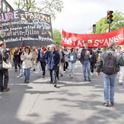 Manifestation à Paris pour la sauvegarde du régime de retraite