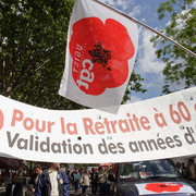 Manifestation à Paris pour la sauvegarde du régime de retraite