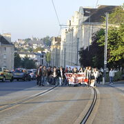 Caen, cortège lycéen vers le campus