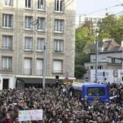 Caen, cortège étudiant/lycéen dans le Gaillon