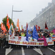 Caen, tête de cortège quai Vendeuvre