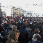 Sit-in place de l'Hôtel de ville