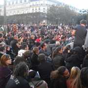 Sit-in place de l'Hôtel de ville