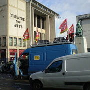Blocage du centre-ville de Rouen le 26/01/2012