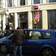 Blocage du centre-ville de Rouen le 26/01/2012