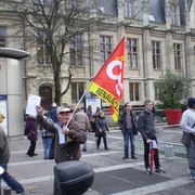 Blocage du centre-ville de Rouen le 26/01/2012