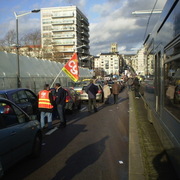 Blocage du centre-ville de Rouen le 26/01/2012