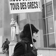 Manif de soutien au peuple grec du Trocadéro à l'Assemblée nationale
