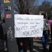 Manifestation contre l'Ayrault port ND des Landes