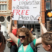Rassemblement pour les Pussy Riots