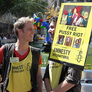 Rassemblement pour les Pussy Riots