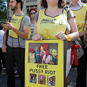 Rassemblement pour les Pussy Riots