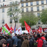 Manifestants.