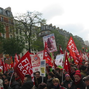 Manifestants.