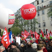 Manifestants.