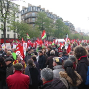 Manifestants.