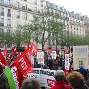 Manifestants.