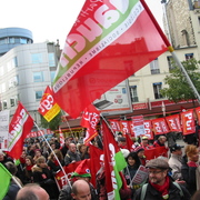 Manifestants.