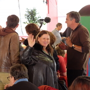 Fadwa Barghouthi au stand de Gennevillies