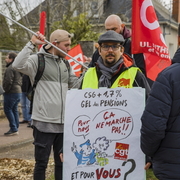 Manifestation syndicale à Pithiviers (Loiret)
