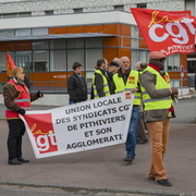 Manifestation syndicale à Pithiviers (Loiret)