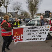 Manifestation syndicale à Pithiviers (Loiret)