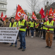 Manifestation syndicale à Pithiviers (Loiret)