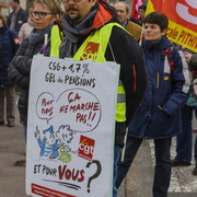 Manifestation syndicale à Pithiviers (Loiret)