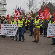 Manifestation syndicale à Pithiviers (Loiret)
