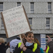 Manifestation syndicale à Pithiviers (Loiret)
