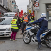 Manifestation syndicale à Pithiviers (Loiret)
