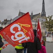 Manifestation syndicale à Pithiviers (Loiret)