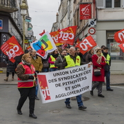 Manifestation syndicale à Pithiviers (Loiret)