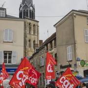 Manifestation syndicale à Pithiviers (Loiret)