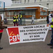 Manifestation syndicale à Pithiviers (Loiret)