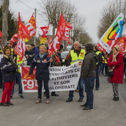 Manifestation syndicale à Pithiviers (Loiret)