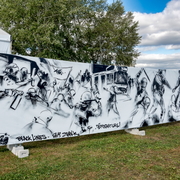 Fresque sur les brutalités policières