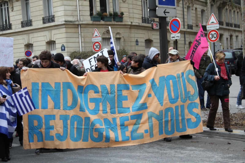 Manif de soutien au peuple grec du Trocadéro à l'Assemblée nationale