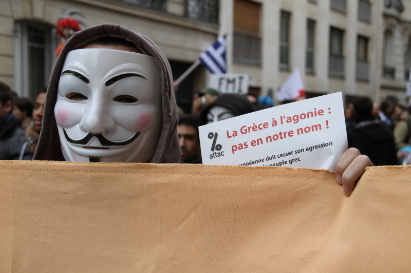 Manif de soutien au peuple grec du Trocadéro à l'Assemblée nationale